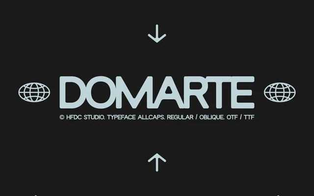 Domarte Display specimen from HolisFonts