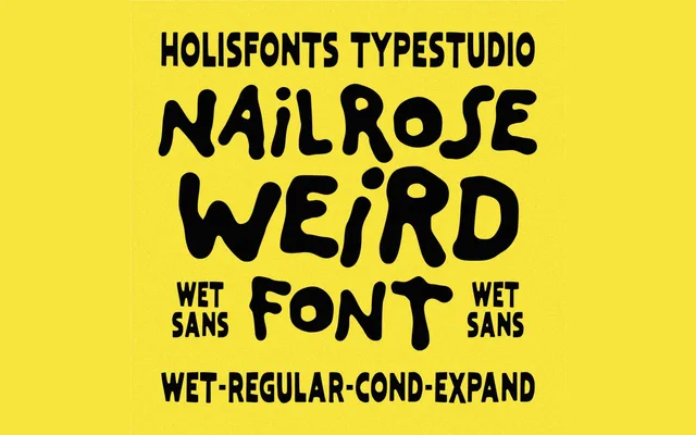 Nailrose specimen from HolisFonts