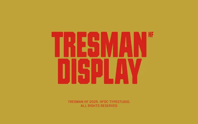 Tresman Display specimen from HolisFonts