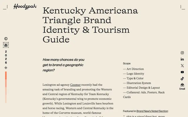 Kentucky Americana Triangle Brand Identity & Tourism Guide specimen from Hoodzpah