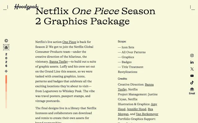 Netflix One Piece Season 2 Graphics Package specimen from Hoodzpah