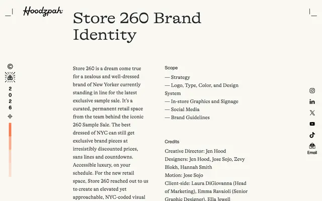 Store 260 Brand Identity specimen from Hoodzpah