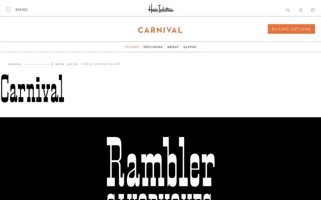 Carnival specimen from House Industries
