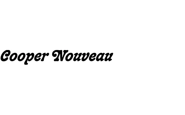 Cooper Nouveau specimen from House Industries