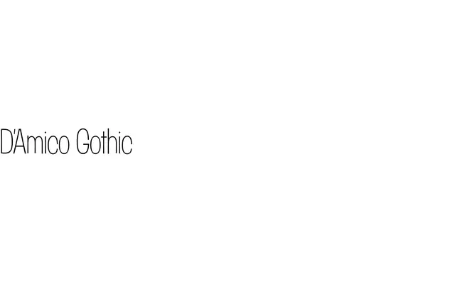 D'Amico Gothic specimen from House Industries