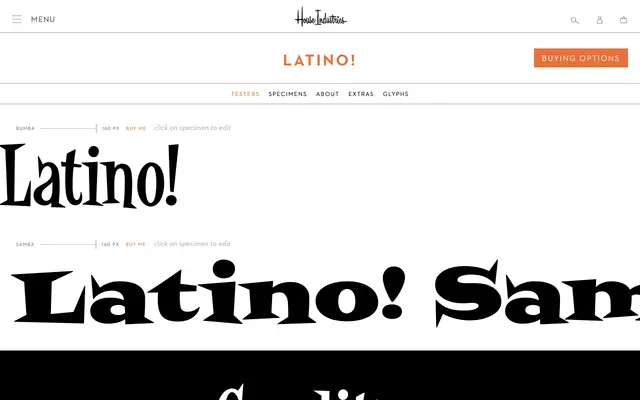 Latino! specimen from House Industries