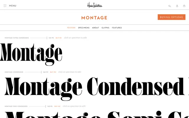 Montage specimen from House Industries