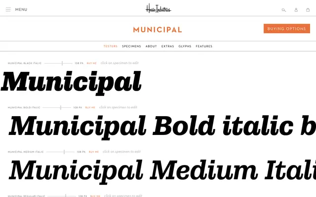 Municipal specimen from House Industries