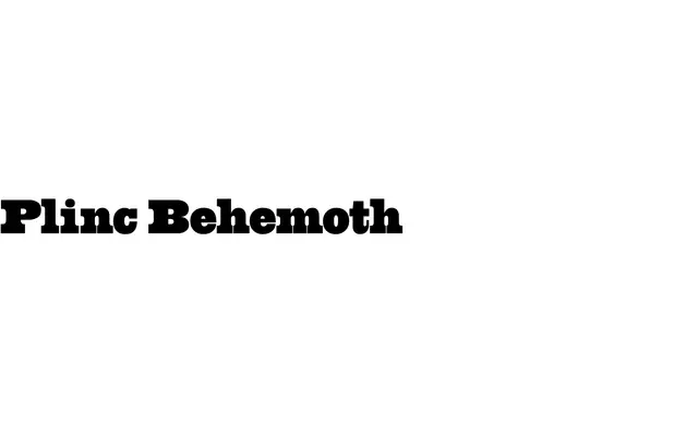 Plinc Behemoth specimen from House Industries