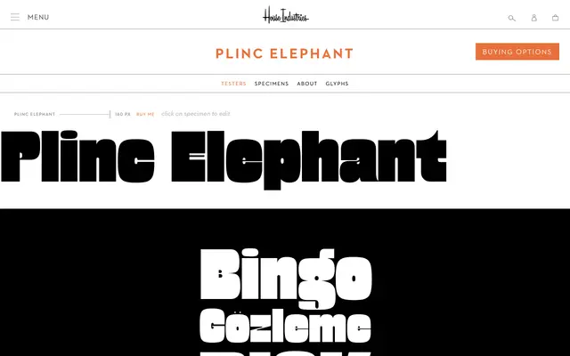 Plinc Elephant specimen from House Industries