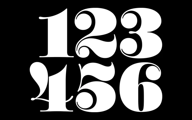 Worthe Numerals specimen from House Industries