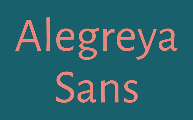 Alegreya Sans specimen from HT Fonts