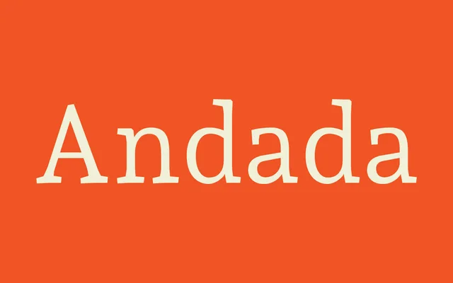 Andada specimen from HT Fonts