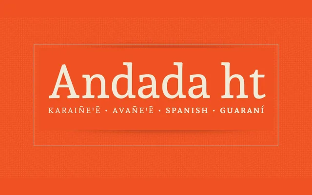 Andada specimen from HT Fonts