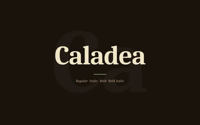 Caladea specimen from HT Fonts