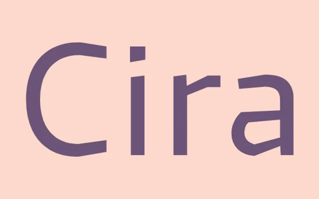 Cira specimen from HT Fonts