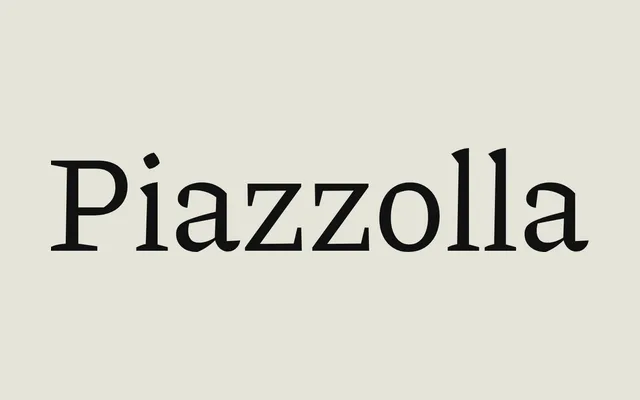 Piazzolla specimen from HT Fonts