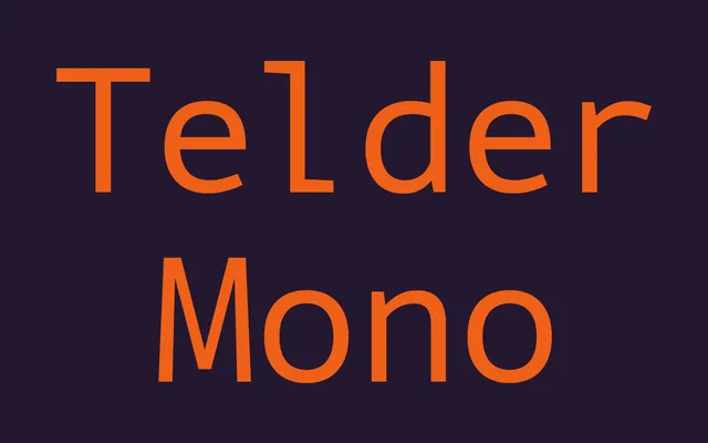 Telder Mono specimen from HT Fonts