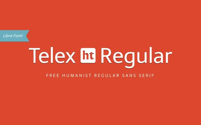 Telex specimen from HT Fonts