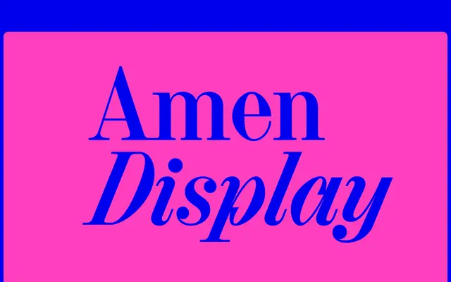 Amen Display specimen from Hungarumlaut