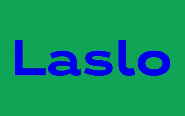 Laslo specimen from Hungarumlaut