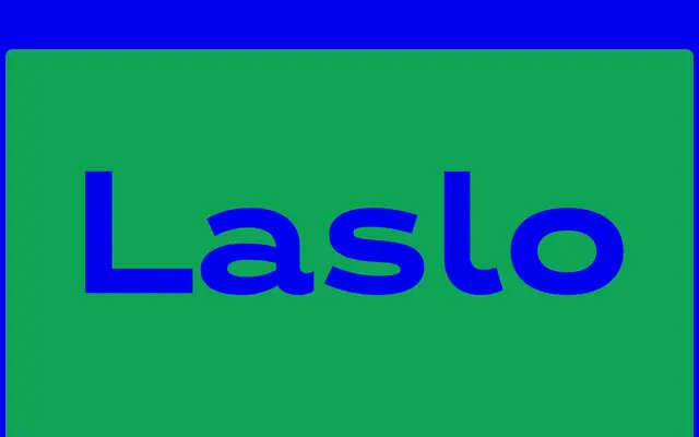 Laslo specimen from Hungarumlaut