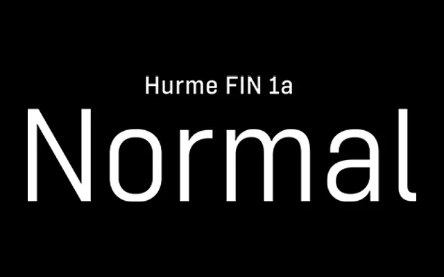 Hurme FIN 1a specimen from Hurme Design