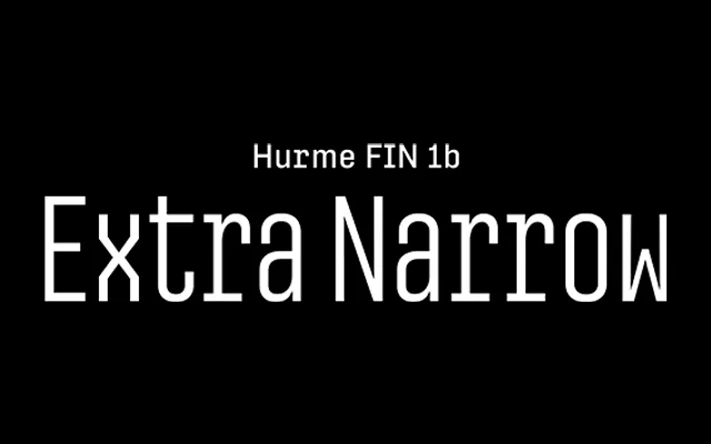 Hurme FIN 1b Extra Narrow specimen from Hurme Design