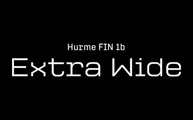 Hurme FIN 1b Extra Wide specimen from Hurme Design