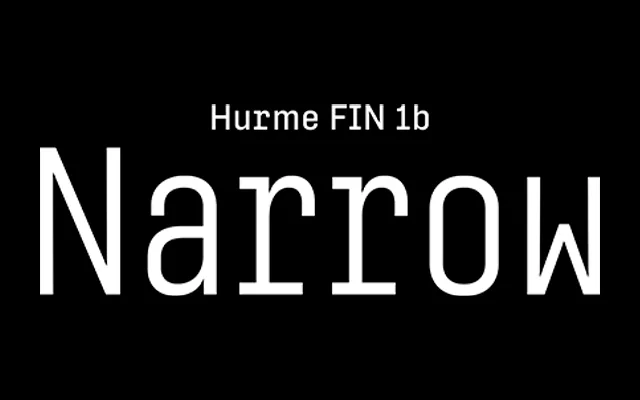 Hurme FIN 1b Narrow specimen from Hurme Design