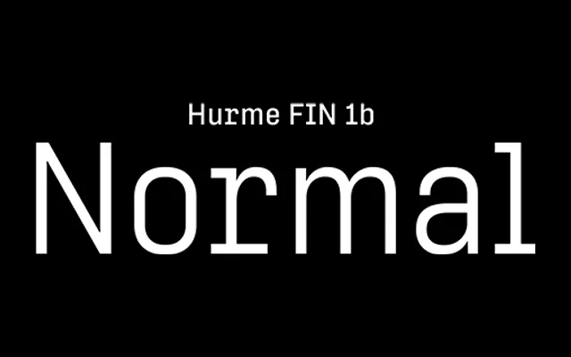 Hurme FIN 1b specimen from Hurme Design