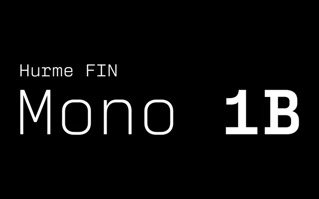Hurme FIN Mono 1b specimen from Hurme Design