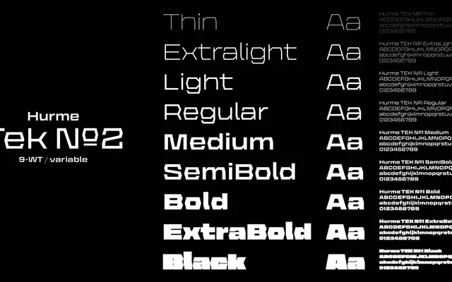 Hurme Tek №2 specimen from Hurme Design