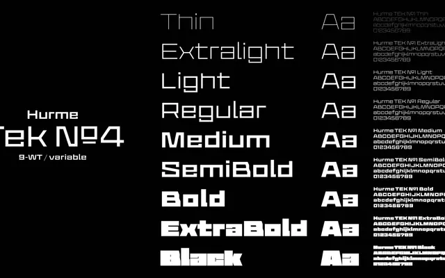 Hurme Tek №4 specimen from Hurme Design