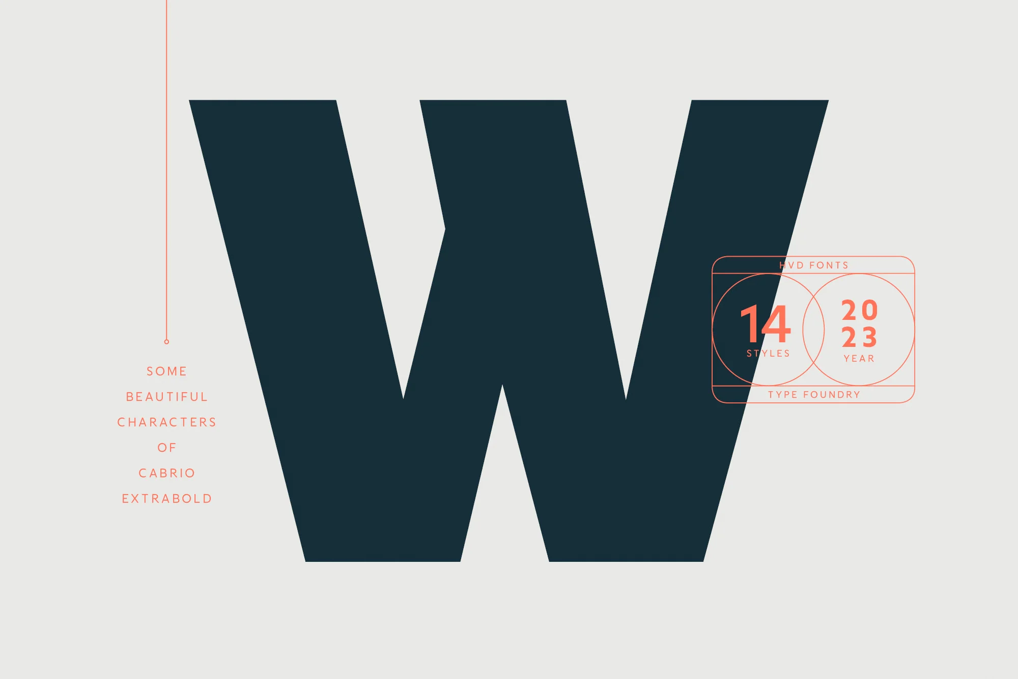 Cabrio specimen from HvD Fonts