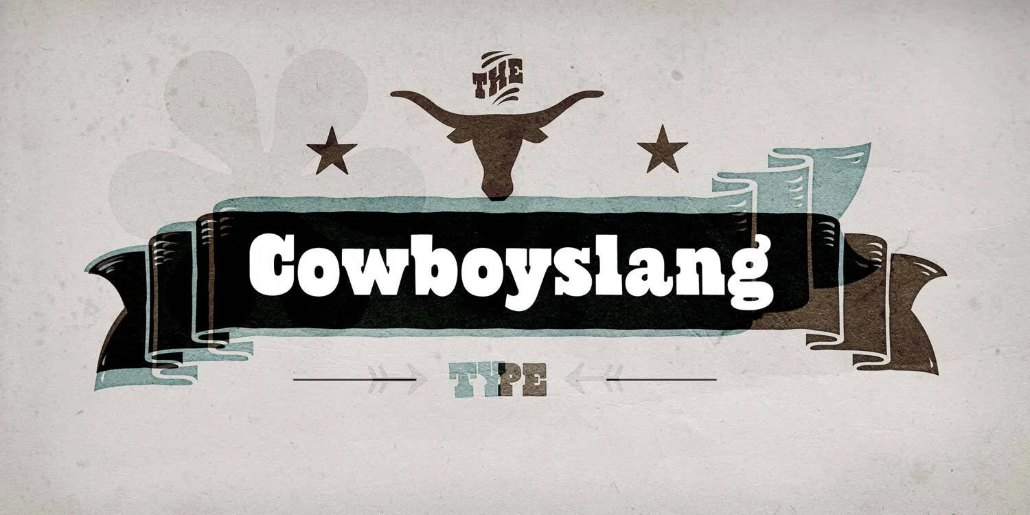 Cowboyslang specimen from HvD Fonts