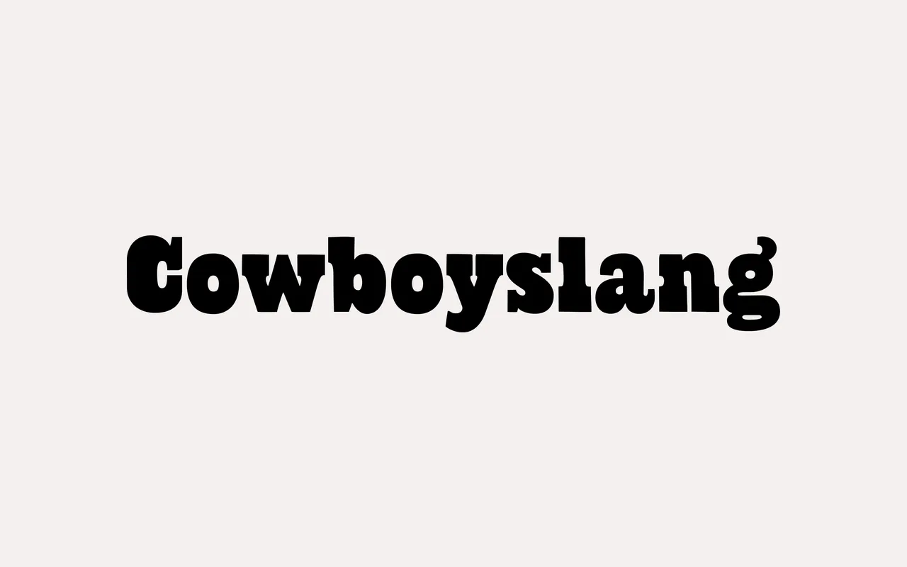Cowboyslang specimen from HvD Fonts