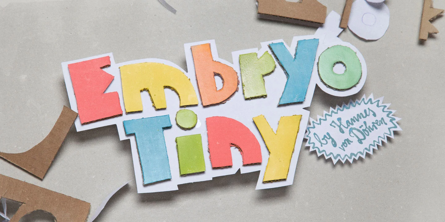 Embryo specimen from HvD Fonts