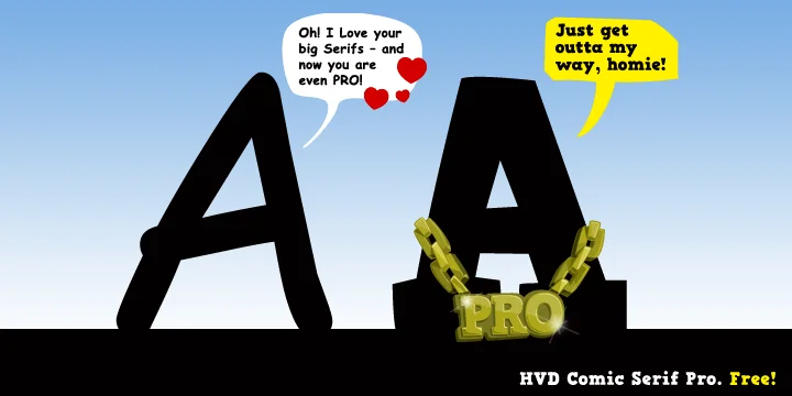 HVD Comic Serif specimen from HvD Fonts