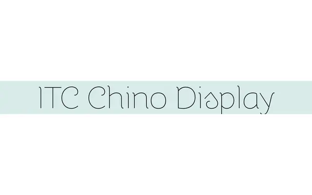 ITC Chino Display specimen from HvD Fonts