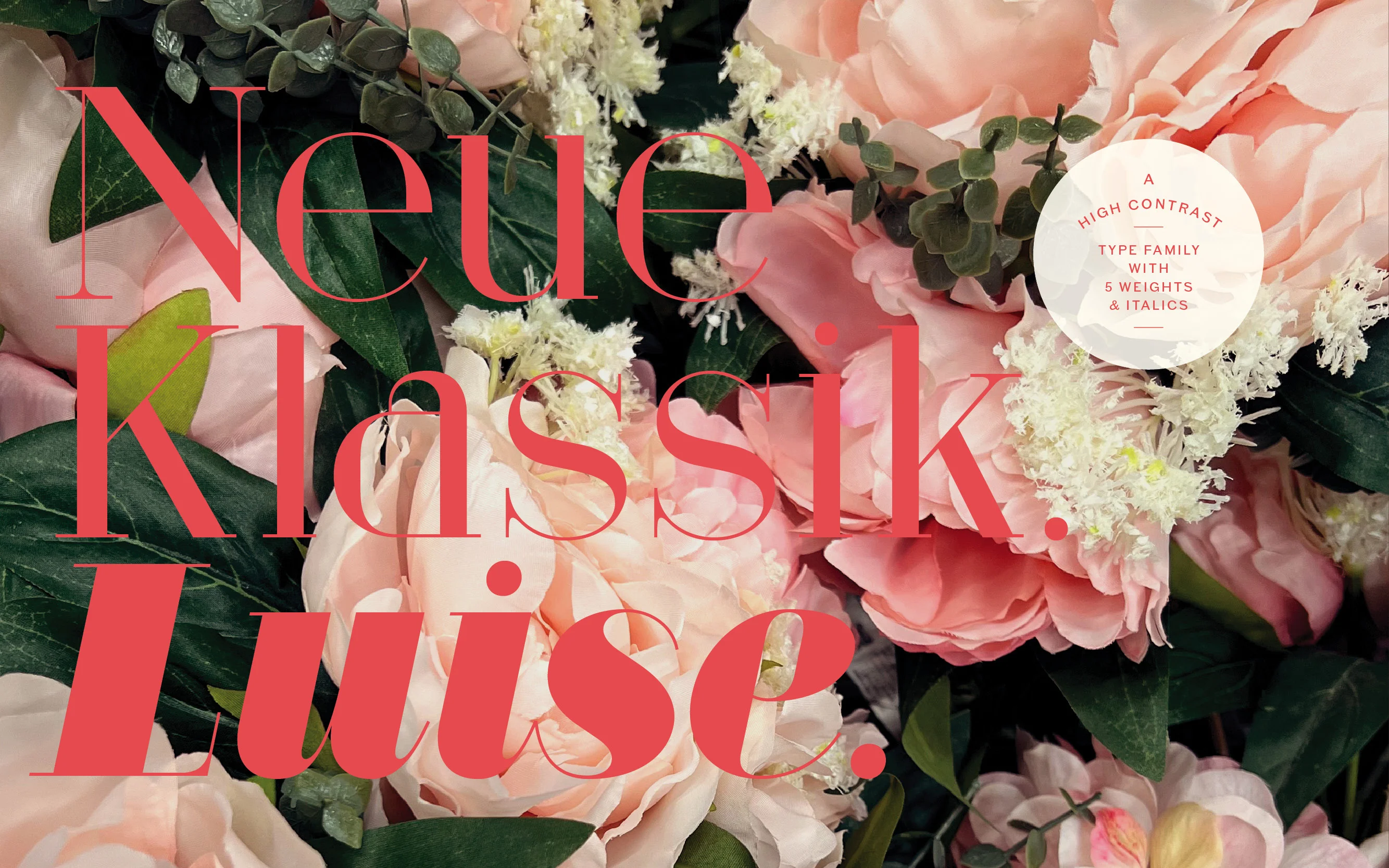 Luise specimen from HvD Fonts