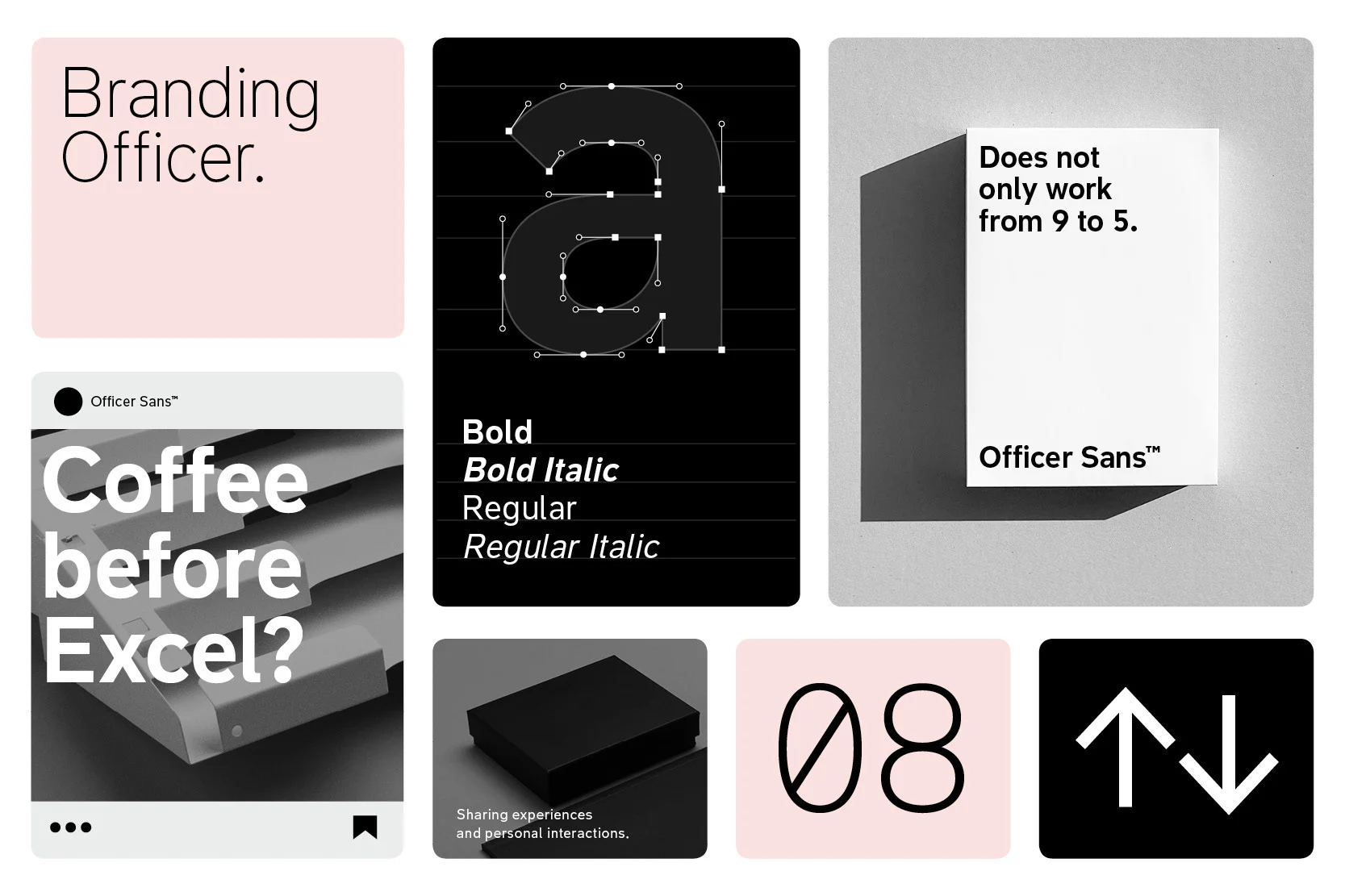 Officer Sans specimen from HvD Fonts