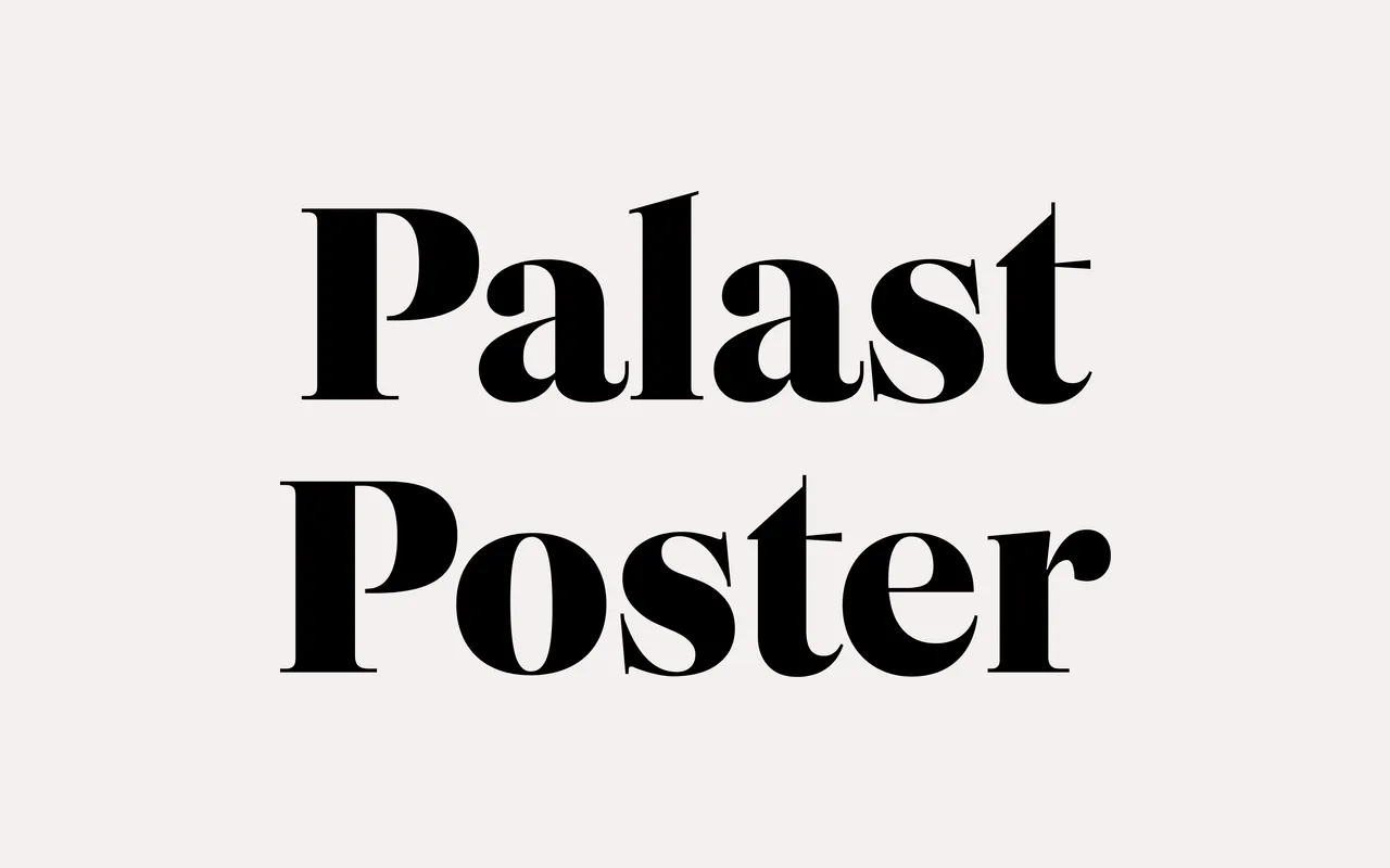 Palast Poster specimen from HvD Fonts