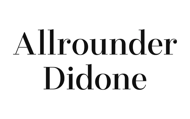 Allrounder Didone specimen from Identity Letters