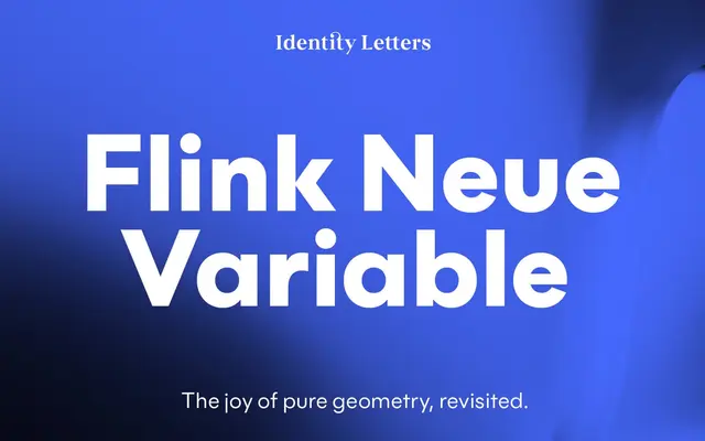 Flink Neue Variable specimen from Identity Letters