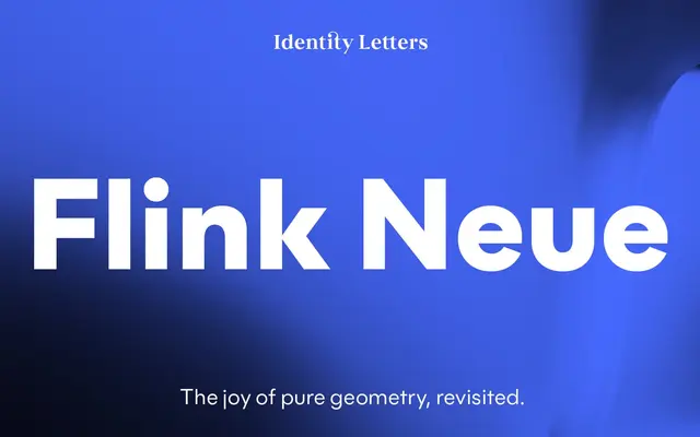 Flink Neue specimen from Identity Letters