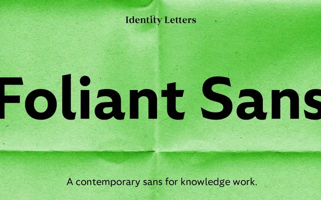 Foliant Sans specimen from Identity Letters