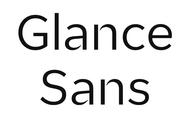 Glance Sans specimen from Identity Letters