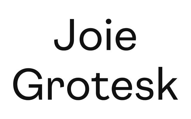 Joie Grotesk specimen from Identity Letters