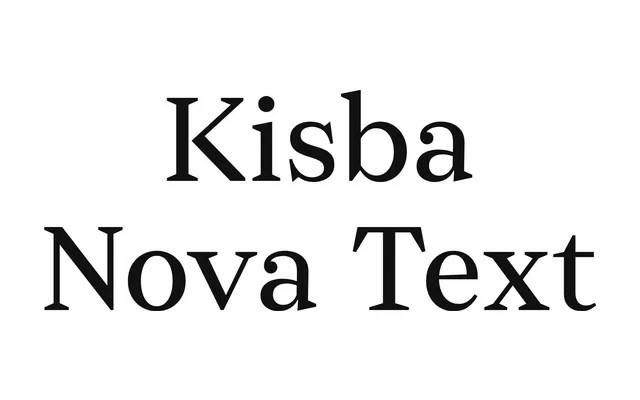 Kisba Nova Text specimen from Identity Letters